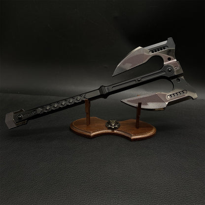 Unyielding Fury Dual-Bladed Battle Axe Metal Replica