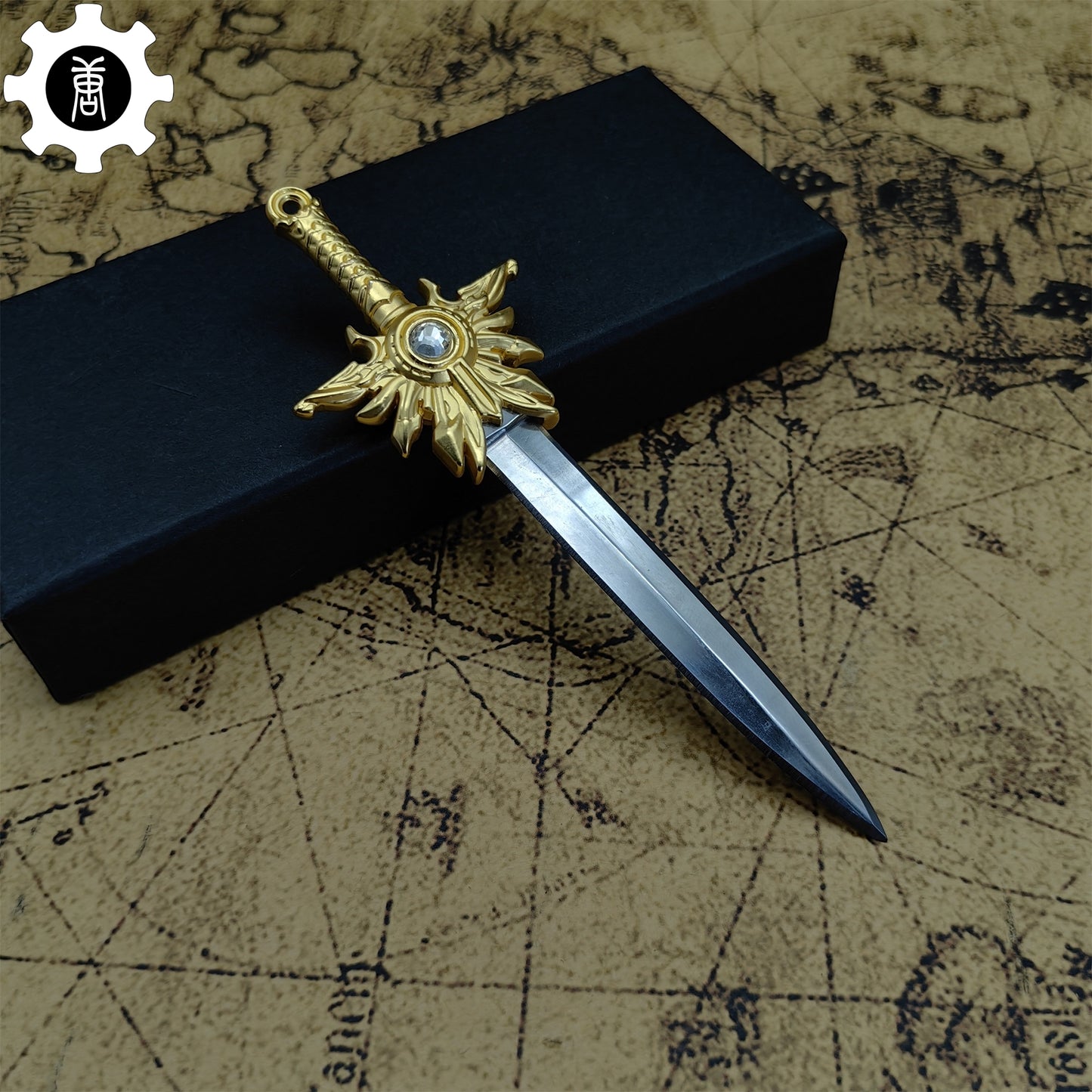 El'druin Tyrael Sword Mini Metal Replica EDC Knife