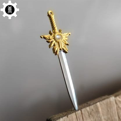 El'druin Tyrael Sword Mini Metal Replica EDC Knife