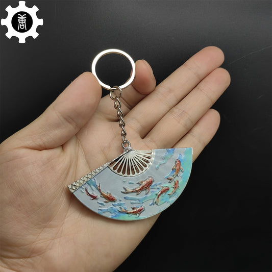 Metal Equilibrium Fan Keychain Backpack Pendant
