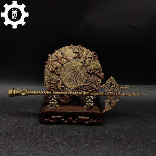 3D Printed 1: 12 Scale Erdtree Greatshield Golden Halberd 