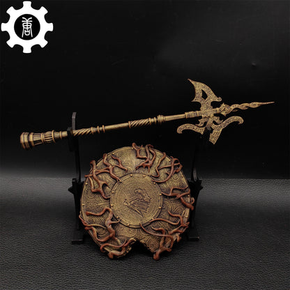 3D Printed 1: 12 Scale Erdtree Greatshield Golden Halberd 