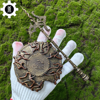 3D Printed 1: 12 Scale Erdtree Greatshield Golden Halberd 