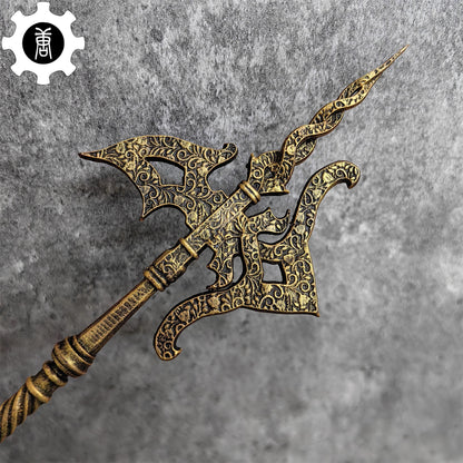 3D Printed 1: 12 Scale Erdtree Greatshield Golden Halberd 