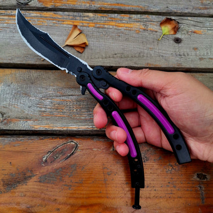 Global Offensive Game Butterfly Knife Blunt Blade Trainer Replica