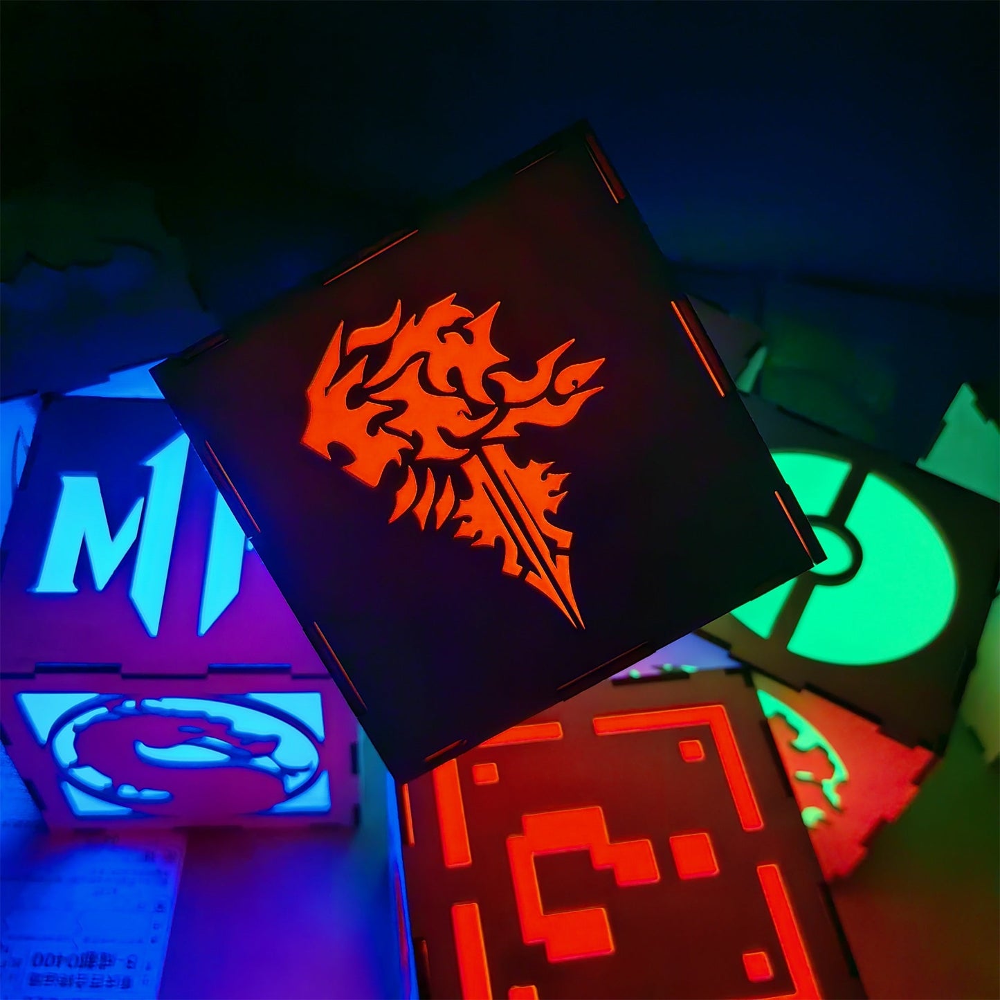 FF Wolf Head Neon Night Light