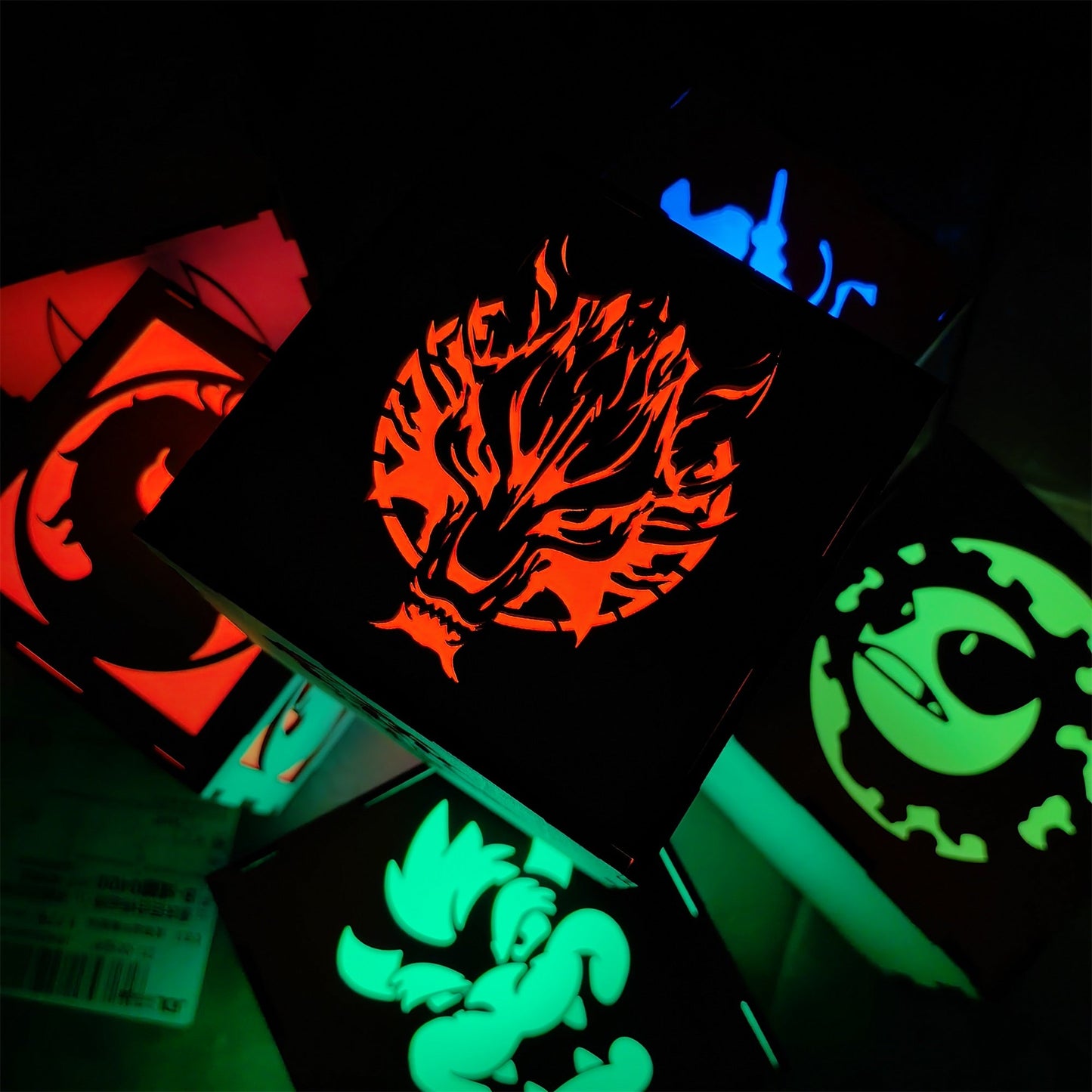 FF Wolf Head Neon Night Light