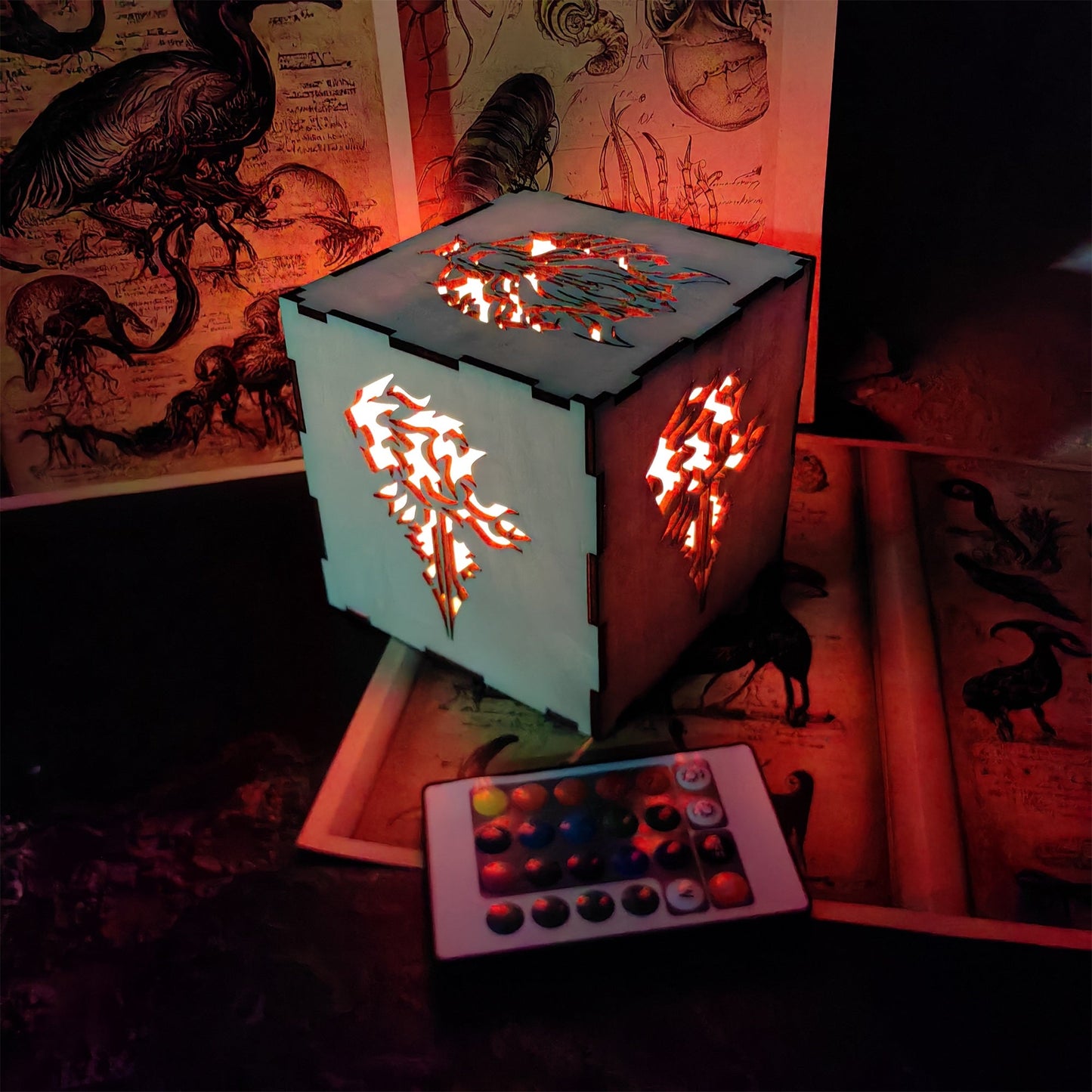 FF Wolf Head Neon Night Light