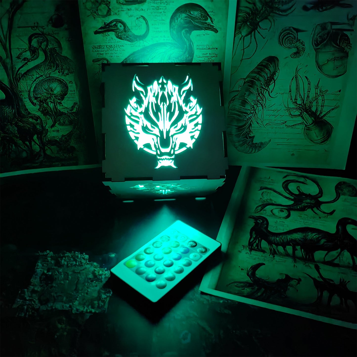 FF Wolf Head Neon Night Light
