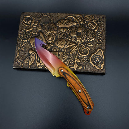 420 Steel CS Fade Skin Gut Knife Outdoor Camping Knife For Collection