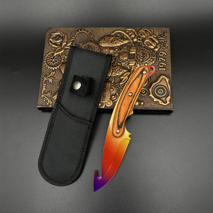 420 Steel CS Fade Skin Gut Knife Outdoor Camping Knife For Collection