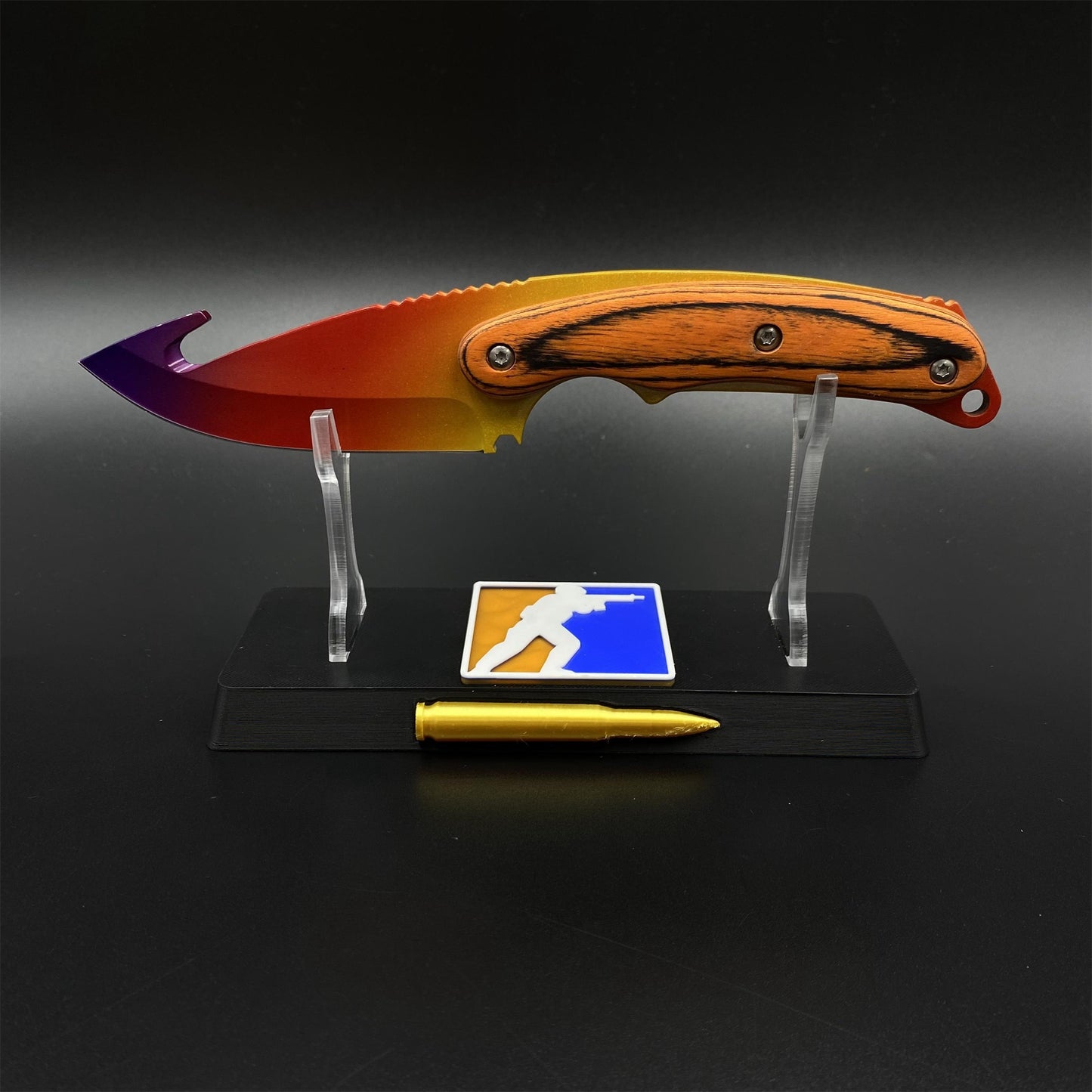 420 Steel CS Fade Skin Gut Knife Outdoor Camping Knife For Collection
