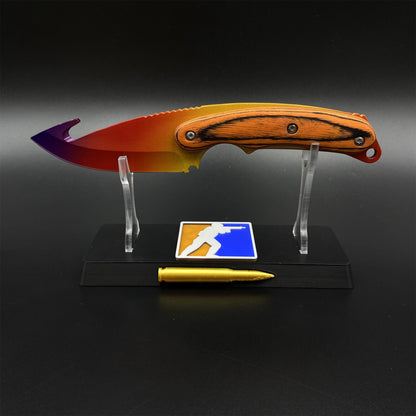 420 Steel CS Fade Skin Gut Knife Outdoor Camping Knife For Collection