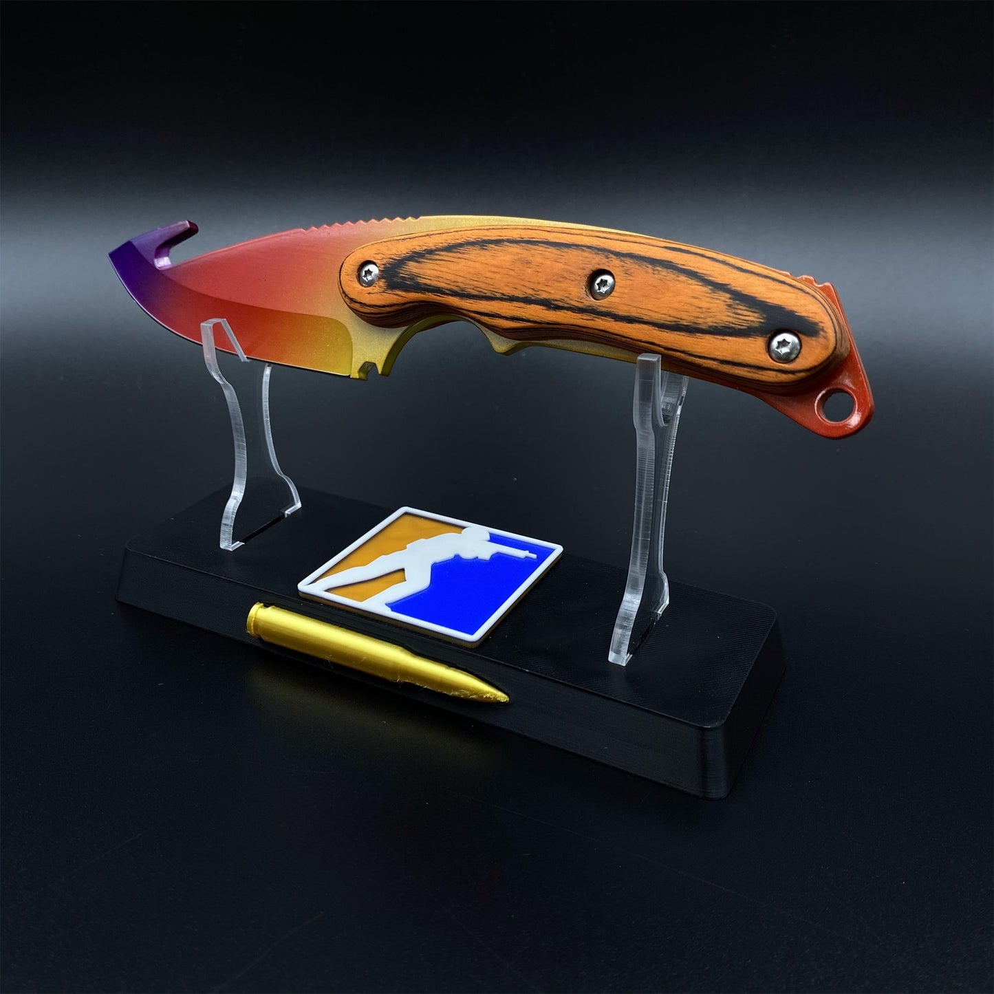 420 Steel CS Fade Skin Gut Knife Outdoor Camping Knife For Collection