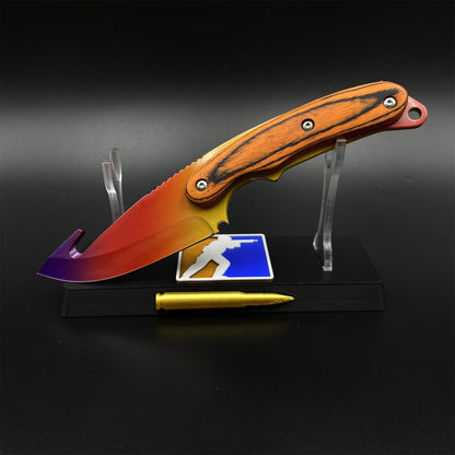 420 Steel CS Fade Skin Gut Knife Outdoor Camping Knife For Collection