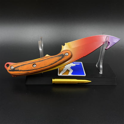 420 Steel CS Fade Skin Gut Knife Outdoor Camping Knife For Collection