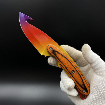 420 Steel CS Fade Skin Gut Knife Outdoor Camping Knife For Collection