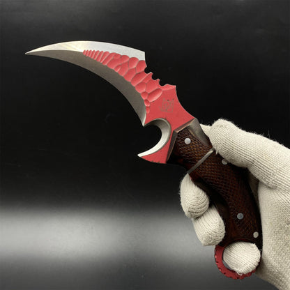 IRL Delta Force Fiery Owl Karambit DC53 Steel Replica For High-End Collection