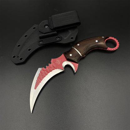 IRL Delta Force Fiery Owl Karambit DC53 Steel Replica For High-End Collection