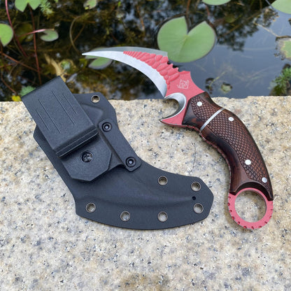 IRL Delta Force Fiery Owl Karambit DC53 Steel Replica For High-End Collection