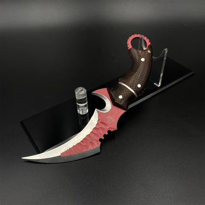 IRL Delta Force Fiery Owl Karambit DC53 Steel Replica For High-End Collection