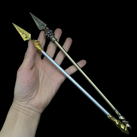 Ne Zha 2 Anime Film Props Fire Tip Spear Metal Replica