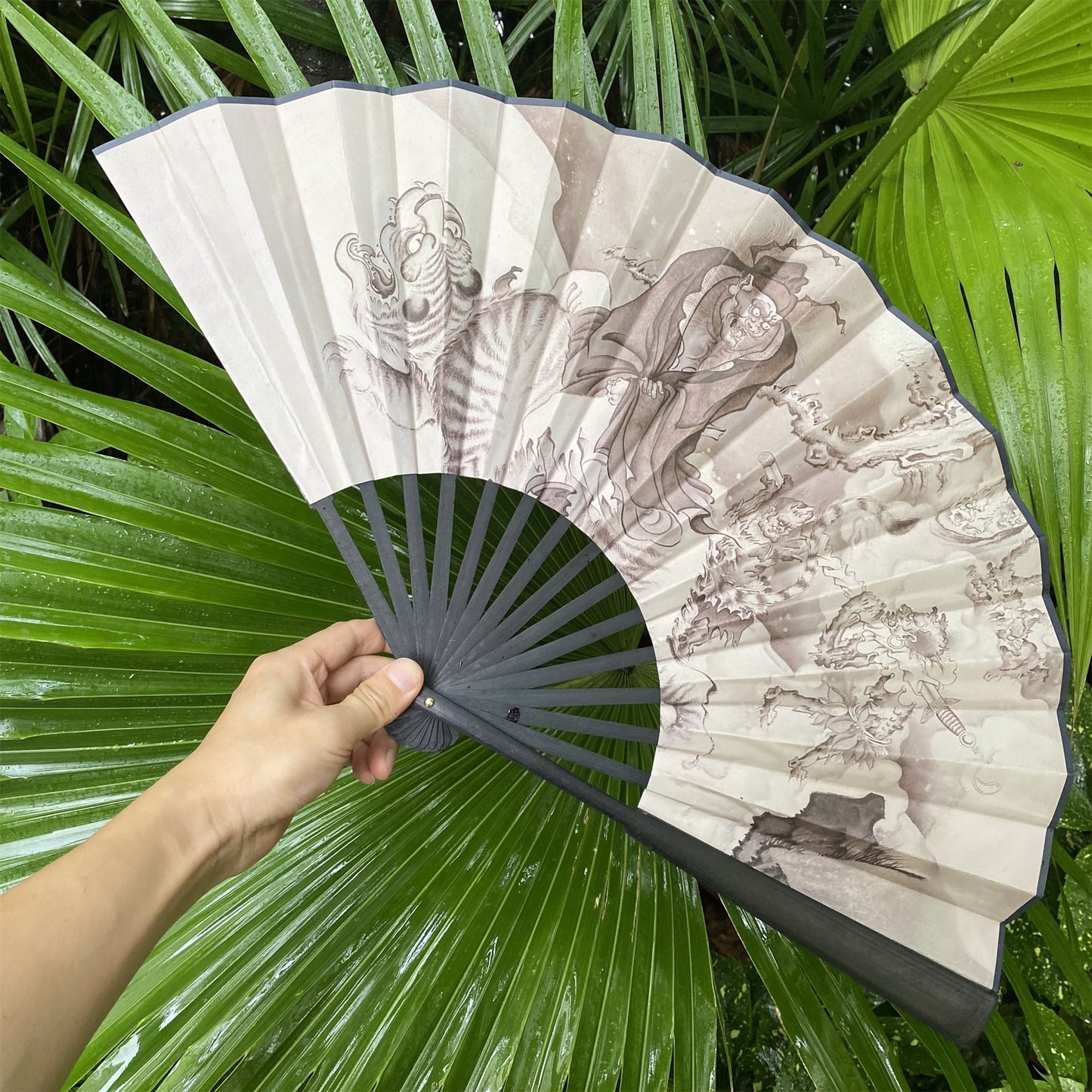 Black Myth Zhong Kui's Ghost Catching Folding Fan