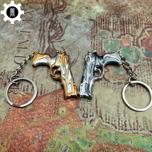 Metal Forsaken Classic Gun Tiny KeyChain Pendant