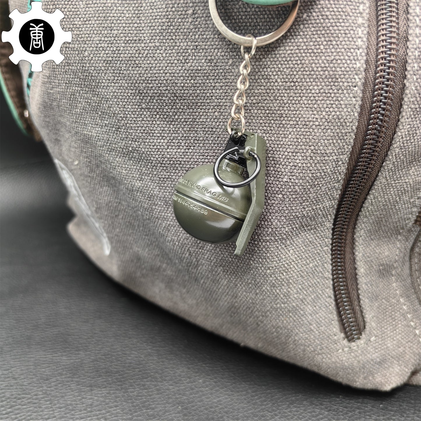 Metal Tiny Frag Grenade Model Keychain