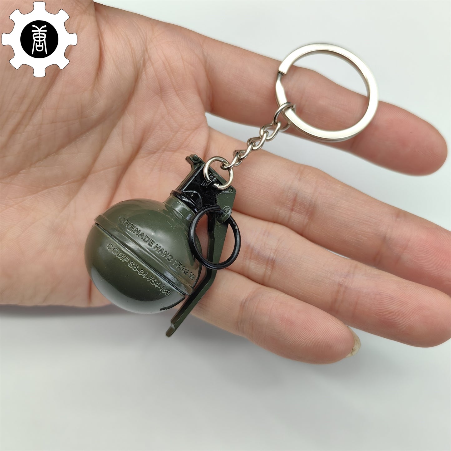 Metal Tiny Frag Grenade Model Keychain