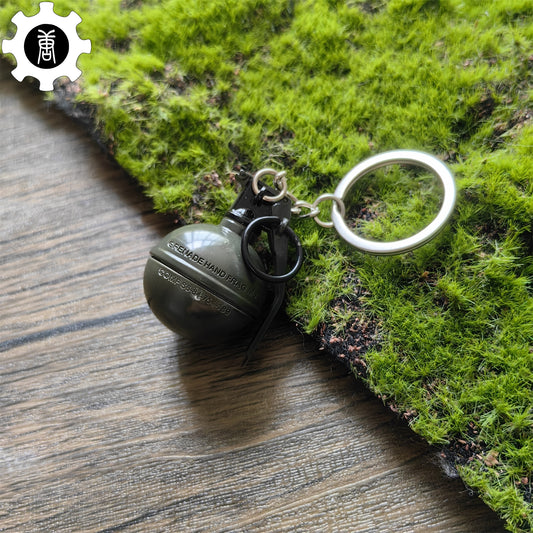 Metal Tiny Frag Grenade Model Keychain