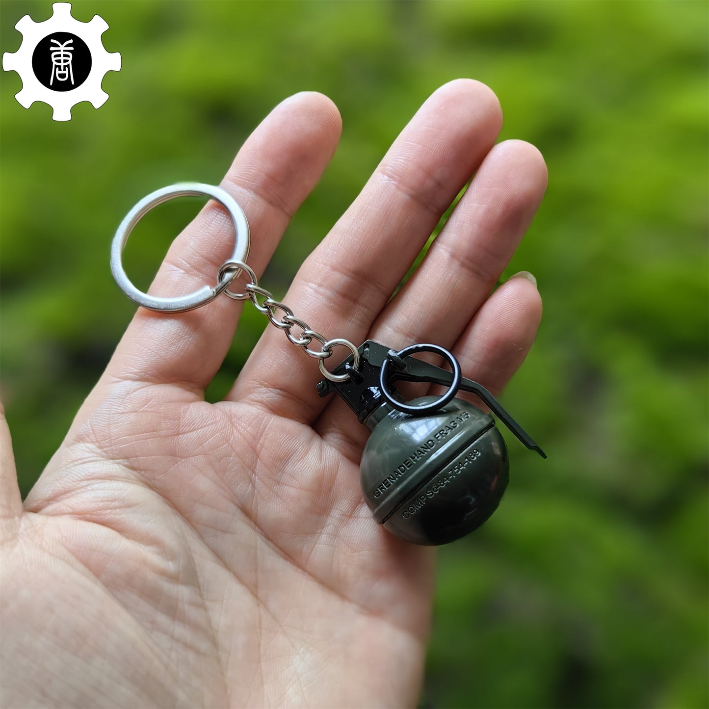 Metal Tiny Frag Grenade Model Keychain