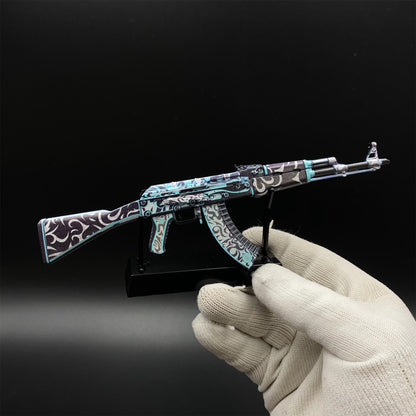 AK47 Frontside Misty Metal Miniature For Collection