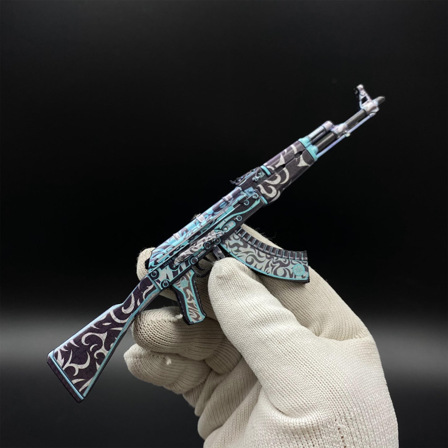 AK47 Frontside Misty Metal Miniature For Collection