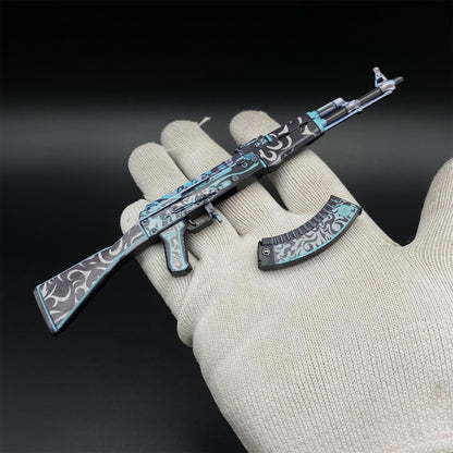 AK47 Frontside Misty Metal Miniature For Collection