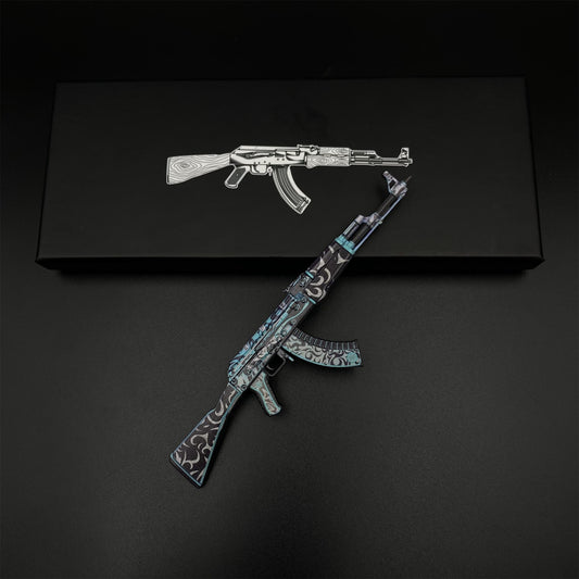 AK47 Frontside Misty Metal Miniature For Collection