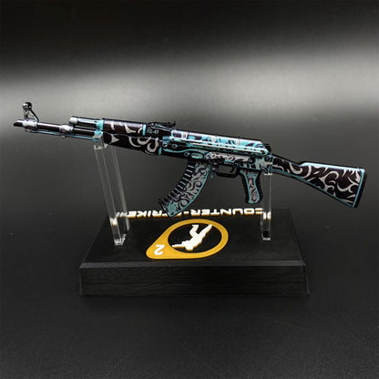 AK47 Frontside Misty Metal Miniature For Collection