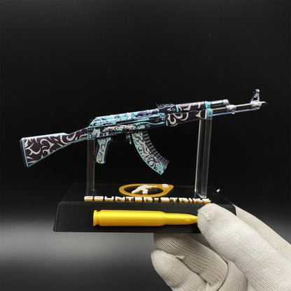 AK47 Frontside Misty Metal Miniature For Collection