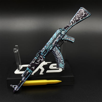 AK47 Frontside Misty Metal Miniature For Collection
