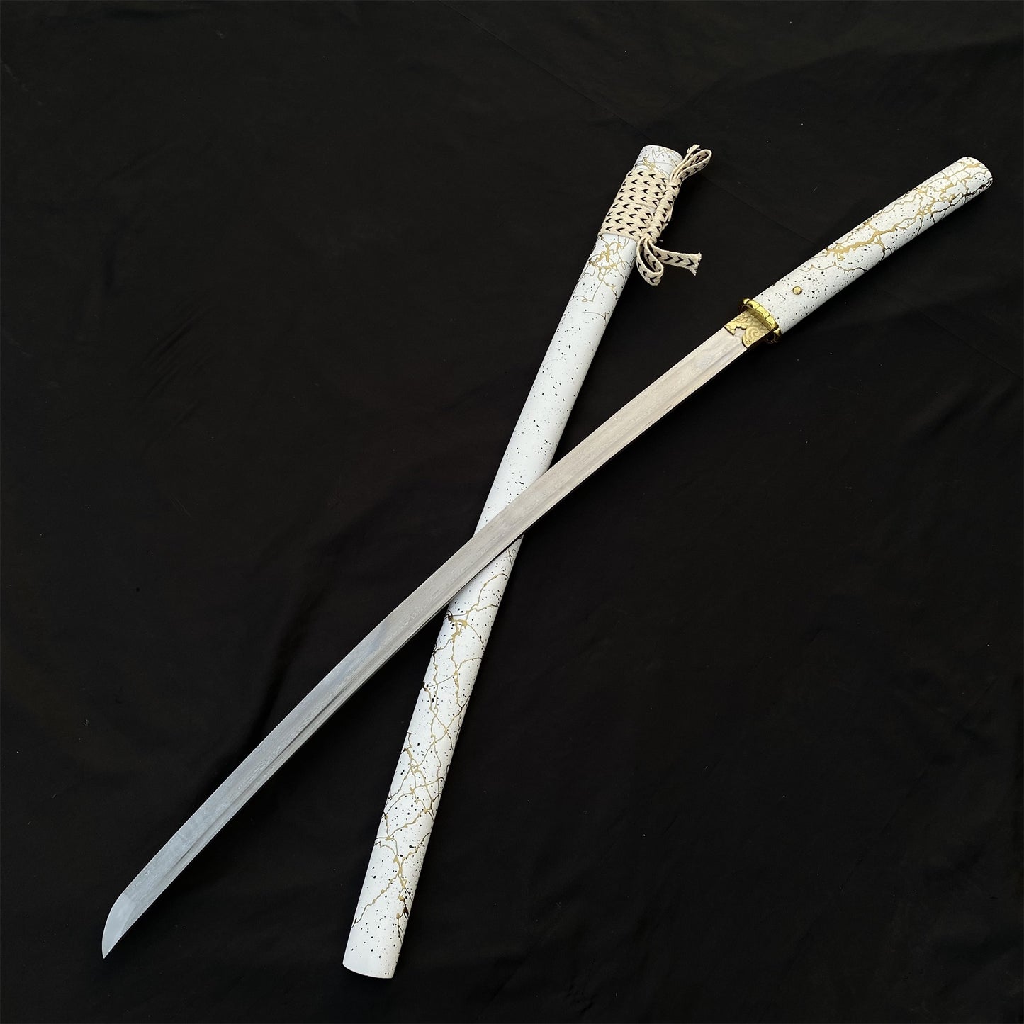 GOY Atsu Katana Damascus Steel Forged Gilded Dawn Gilded Night Samurai Sword