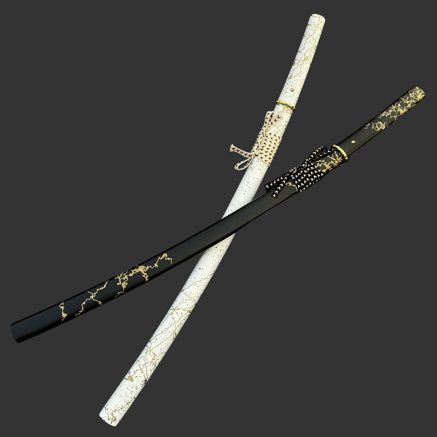 GOY Atsu Katana Damascus Steel Forged Gilded Dawn Gilded Night Samurai Sword