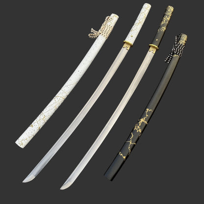 GOY Atsu Katana Damascus Steel Forged Gilded Dawn Gilded Night Samurai Sword
