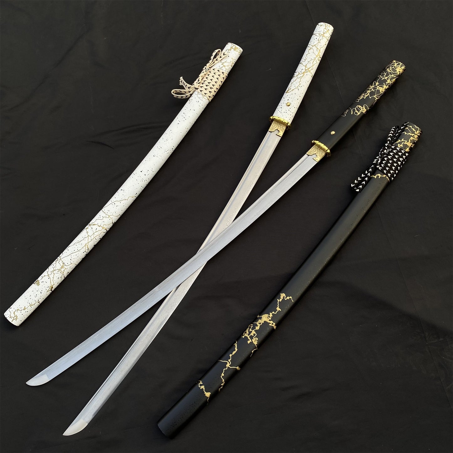 GOY Atsu Katana Damascus Steel Forged Gilded Dawn Gilded Night Samurai Sword