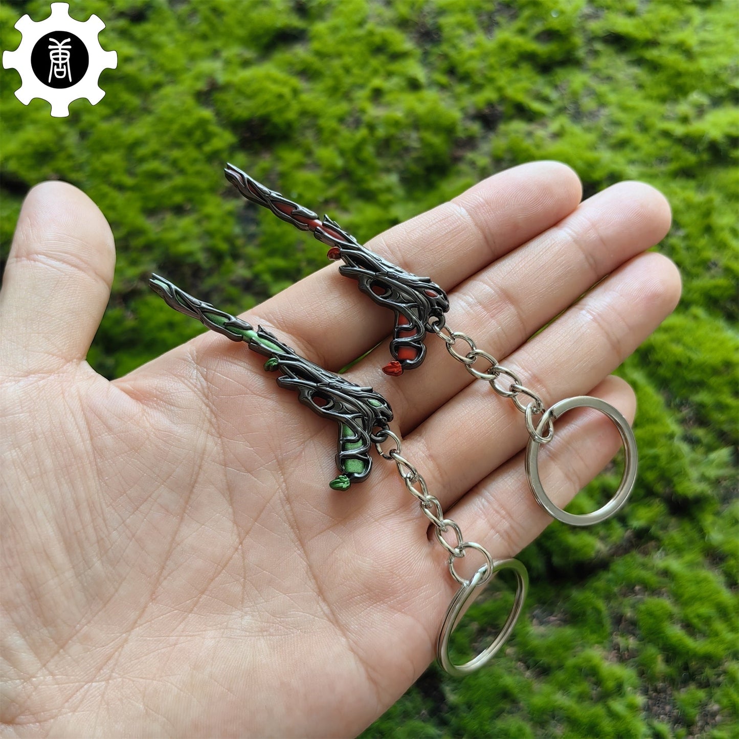 Metal Gaia's Vengeance Ghost Gun Tiny KeyChain Pendant