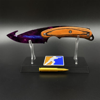 420 Steel CS Doppler Galaxy Gut Knife Outdoor Camping Knife For Collection