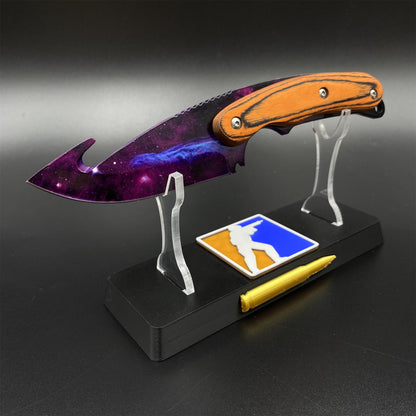 420 Steel CS Doppler Galaxy Gut Knife Outdoor Camping Knife For Collection