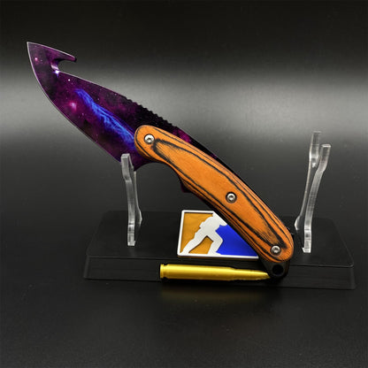 420 Steel CS Doppler Galaxy Gut Knife Outdoor Camping Knife For Collection