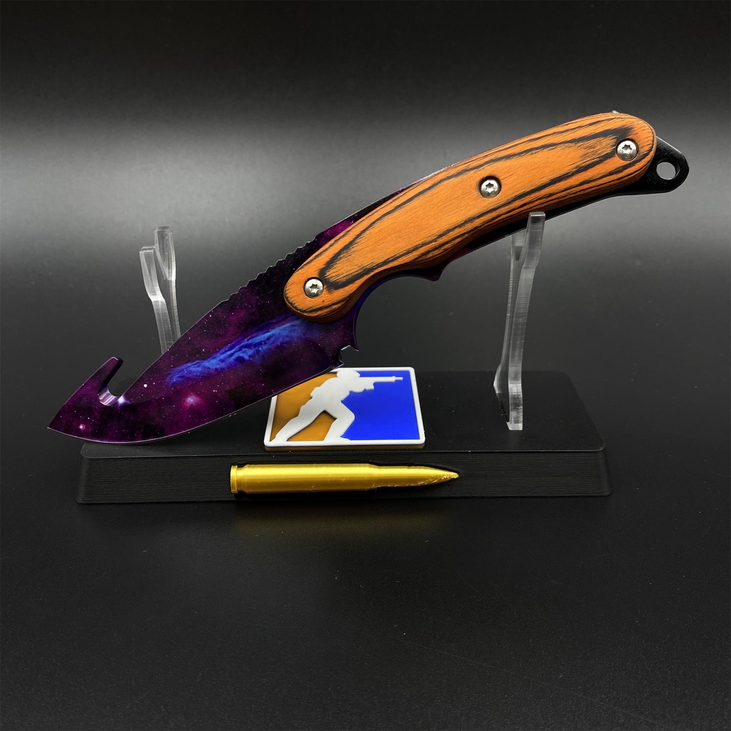 420 Steel CS Doppler Galaxy Gut Knife Outdoor Camping Knife For Collection