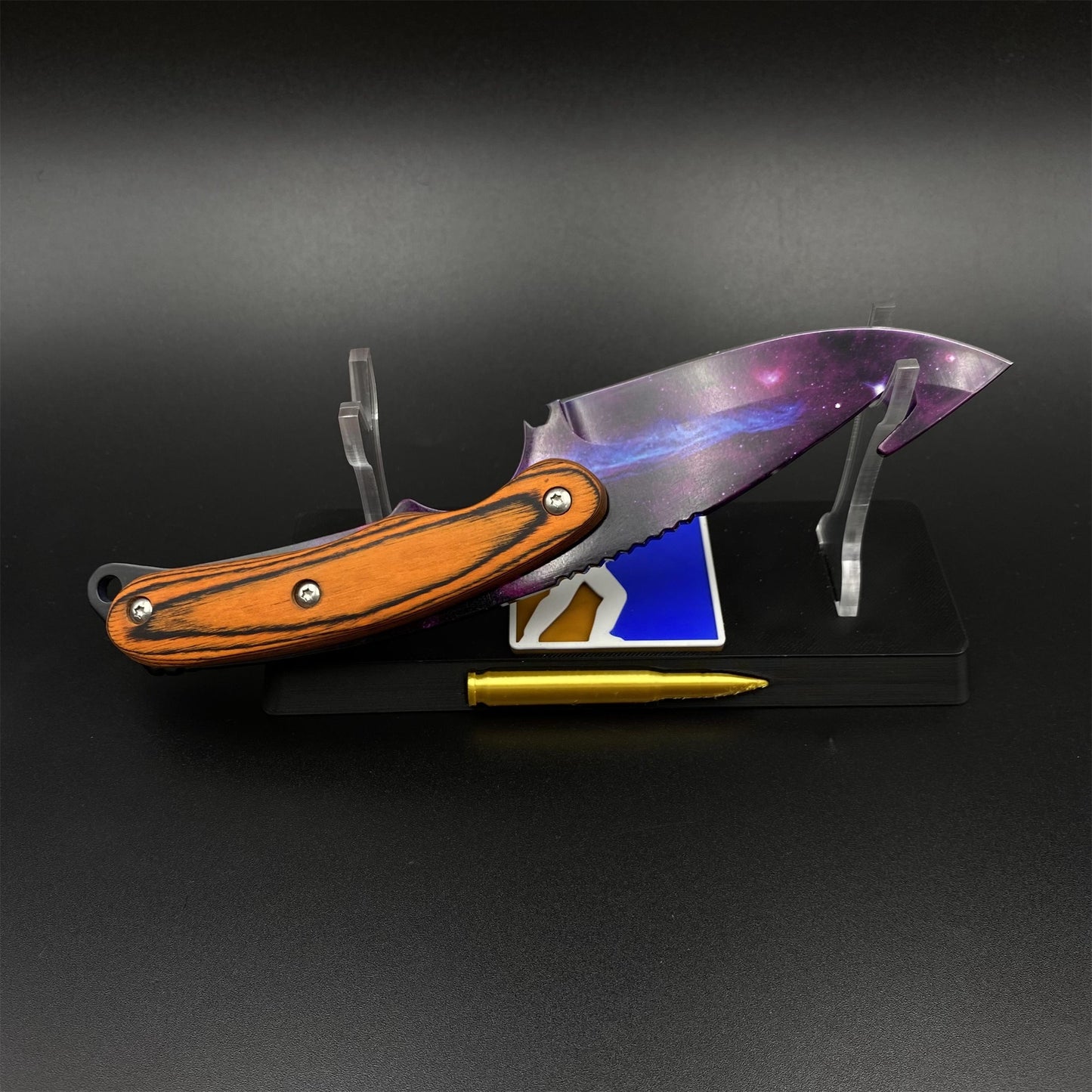 420 Steel CS Doppler Galaxy Gut Knife Outdoor Camping Knife For Collection
