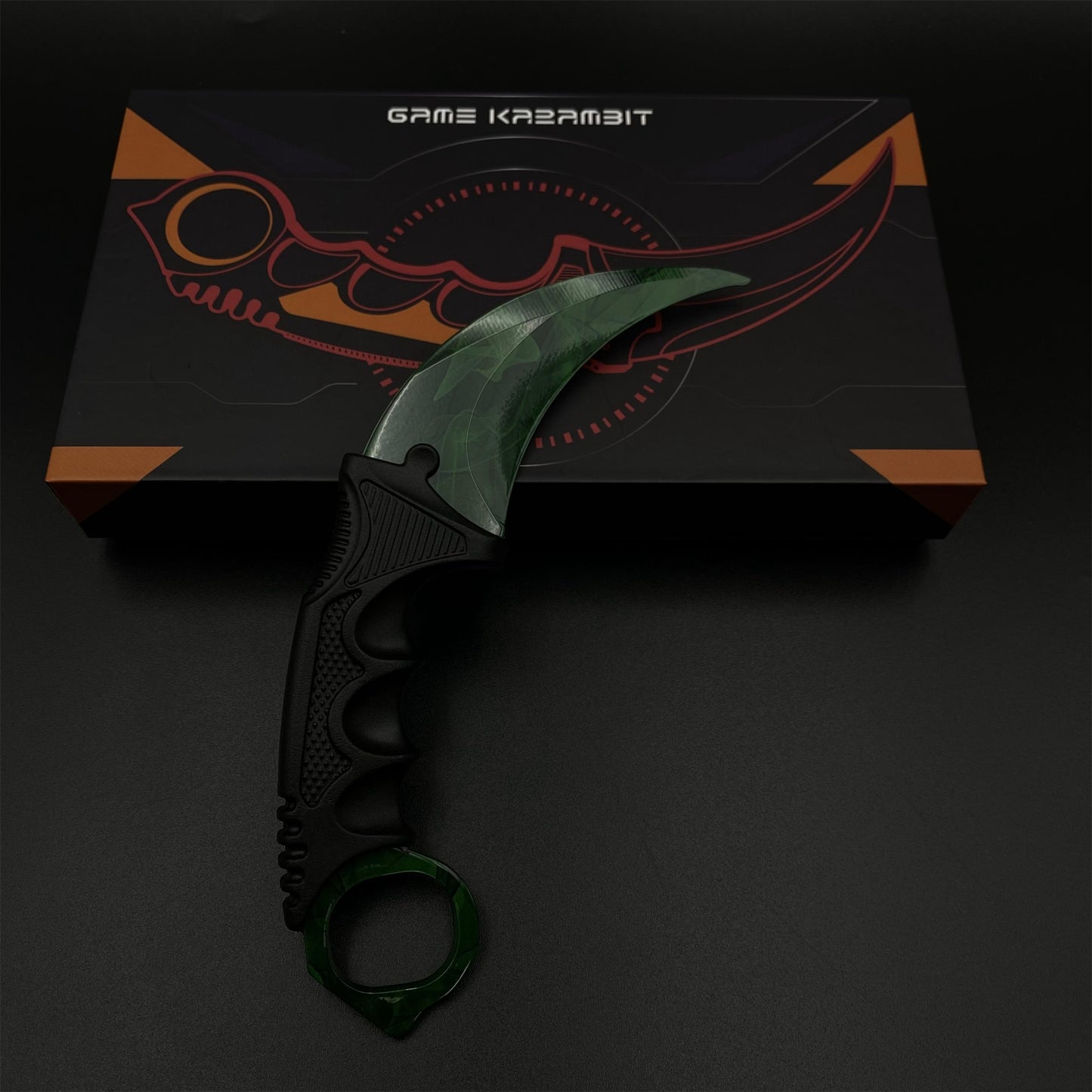 Game Karambit Gamma Doppler Emerald Replica Dull Blade Trainer Knife For Collection